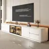 Mueble de TV de pizarra para sala de estar, uso doméstico, mueble de almacenamiento independiente, combinación integrada de mueble de TV alto de madera maciza y mesa de centro