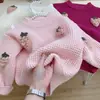 Suéter de Moda para Niña Otoño/Invierno 2026 Cuello Redondo Tejido Versátil Top Holgado de Punto para Bebé Pulóver Venta al por Mayor Transfronteriza