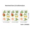 Br0227C Flor de Morango Trevo da Sorte Adesivo de Parede Autoadesivo Sala de Estar Quarto de Crianças Jardim de Infância Adesivo de Decoração