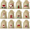 Bolsas de Yute con Cordón de Navidad 2026 Transfronterizas Bolsas Colgantes para Calendario de Adviento Set de Bolsas de Regalo de Navidad