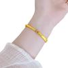 Pulsera Pulsera de Medio Pulso Flor de Lirio del Valle Oro Arena Vietnamita Año de la Serpiente para Mujeres Dos Generaciones de Campana de Alegría Flor de Durazno Pulsera Regalo para Novia