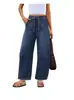 Novos Jeans Casuais Lavados Largos de Perna Larga para Primavera e Verão de Comércio Exterior Transfronteiriço Jeans Feminino