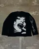 2026 Otoño e Invierno Europeo y Americano Transfronterizo Cuello Redondo Ins Moda Elegante Waffle Tendencia Hip-Hop Y2K Camiseta de Manga Larga Venta al por Mayor