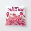 Fundas de Almohada con Letra Floral para el Día de la Madre, Fundas de Cojín Florales para Sofá de Sala de Estar, Fundas de Almohada Disponibles para Venta al por Mayor