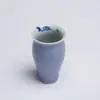 Incensário Roxo Hibisco Pintado à Mão da Dinastia Tang e Song, Xícara de Degustação de Chá Azul e Branco Amigos do Inverno de Alta Qualidade, Xícara de Degustação de Chá de Cerâmica