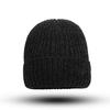 Gorro de punto cálido de invierno para hombre y mujer, forrado de polar, grueso, de lana de chenilla, simple, combinable con todo, a prueba de viento, cómodo para el frío