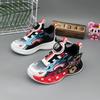 Zapatillas Deportivas para Niños Transpirables Estudiante 2025 Verano Nuevos Zapatos de Botón Dibujos Animados Zapatillas de Correr con Luces para Niños Pequeños