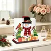 MZ1280-1290 Portarrollos de Madera de Navidad Decoración para Fiesta Festiva Árbol de Pino 3D Muñeco de Nieve Decoración de Mesa