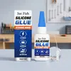 JUE FISH Pegamento de Silicona Transparente para Unión Doméstica, Reparación, Impermeabilización, Relleno de Grietas en Pisos y Prevención de Fugas