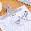 Clipes de documento em aço inoxidável nos tamanhos grande, médio e pequeno para organizar documentos de escritório, documentos financeiros e material de papelaria