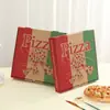 Caja de avión color marrón de fábrica caja de pizza corrugada engrosada 9/10/11/12/18 pulgadas caja de pizza de grado alimenticio