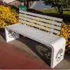 Banco de Ferro Completo Cadeira de Parque Banco Externo Pátio Aço Inoxidável Cadeira de Descanso com Encosto Centro Comercial Suporte de Descanso Cadeira