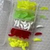 Cebo Artificial Gusano Blando Versión Mejorada Cabeza Sumergida Gusano de Harina Cebo Blando Gusano Imitación Gusano de Pesca para Pesca de Plataforma y Pesca con Señuelo