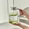 Copo de Água de Luxo Leve Conjunto Doméstico Bule de Água Fria Bule Resistente a Altas Temperaturas Xícara de Chá Hospitalidade Copo de Vidro Simples Conjunto de Chá para Beber Água