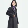 Nuevo Abrigo de Cachemira Doble Cara para Mujer Otoño/Invierno 2026, Ropa de Abrigo Simple Otoño/Invierno, Abrigo Largo de Lana al por Mayor en Stock
