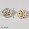 Botones Florales con Diamantes y Perlas, Diseño Hueco, Botones de Flor de Rosa Multicapa, Juego para Abrigo, Accesorios para Chaqueta