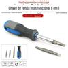 Chave de fenda cruzada multifuncional 6 em 1 Chave de fenda cruzada Chave de fenda cruzada Cabeça Chave de fenda de uma palavra Ferramenta de chave de fenda de bico