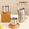 Taza de Beber Infantil de Dibujos Animados para Jardín de Infancia, Taza Engrosada Anticaídas, Taza Portátil de Grado Alimenticio 316L, Vaso de Agua de Gran Capacidad