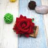 Rosa de franela artesanal de simulación DIY, cabeza de flor, flor de seda, ramillete, accesorios para sesión de fotos, adornos florales para arco, adornos para boda