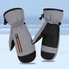 Luvas de Esqui Outdoor de Inverno para Homens e Mulheres, Forradas com Fleece e Espessadas, Luvas de Ciclismo de Algodão com Porta-Cartão, Transfronteiriço