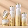 Veta plateada en stock 30-120 ml set de botellas de loto, botellas de loción de vidrio, empaque para cuidado de la piel, botellas dispensadoras para BB cream y crema