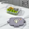 Lancheira com Compartimento para Frutas, Lancheira Redutora de Gordura para Salada, Caixa de Piquenique Portátil para Comida ao Ar Livre, Lancheira para Micro-ondas
