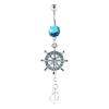 Los Anillos para Ombligo de Acero Inoxidable con Forma de Ancla y Pedrería Más Vendidos de Amazon, Studs para Ombligo y Joyería para Piercings