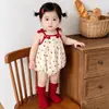 Roupas de Bebê para o Verão, Macacão Fofo sem Mangas para Bebês Meninas, Estilo Leve para Recém-Nascidos e Bebês de 100 Dias