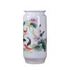 Decoración de jarrón de cerámica de Jingdezhen para sala de estar, arreglo floral, boca ancha de gran diámetro, jarrón chino para el hogar, decoración para arreglo floral, venta al por mayor