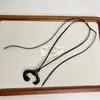 Collar Largo con Colgante Abstracto Geométrico Igual al de las Blogueras Ins Coreanas para Mujer, Diseño de Nicho, Cadena de Suéter de Gama Alta