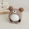 Gorro lindo para niños para proteger las orejas en otoño e invierno, adorable gorro de lana tejido para bebé, gorro de pingüino que chirría, cálido y a prueba de viento