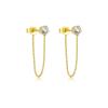S925 prata cinco- pointed star pendurado talão cadeia pingente brincos moda banquete brincos de casamento fábrica atacado jóias