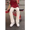 Pantalones de traje versátiles de color sólido para primavera y otoño con pernera ligeramente acampanada y caída, estilo callejero japonés para hombre, tacto de alta gama, sin planchado