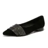 Zapatos Planos de Punta Fina para Mujer 2026 Zapatos Franceses Elegantes para Fiesta Mocasines Poco Profundos sin Cordones con Pedrería Zapatos sin Cordones