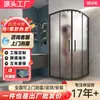 Puerta Deslizante en Forma de Abanico para Baño Curvo Doméstico de Vidrio Templado Separación Seco y Húmedo Partición de Ducha para Baño Fábrica