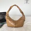 Estilo Coreano Ins Gran Capacidad Retro Color Sólido Plisado Bolsa de Empanada Estilo Perezoso Casual Alta Commuting Bolso de Hombro Único Moderno