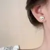 Pendientes Coreanos Simples de Corazón con Perlas para Mujer 2024 Nuevo Estilo Pendientes Lujo Accesible Diseño de Nicho Pendientes de Estilo Popular