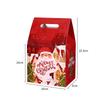 Empaque para hornear en Navidad bolsa de papel portátil caja de empaque crujiente de copo de nieve caramelo turrón galletas caja pequeña de mano
