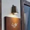 Lámpara de Patio de Carga Eólica Estilo Wabi-Sabi Retro Lámpara de Herradura de Aluminio Fundido con Inducción Corporal Lámpara de Pared para Puerta Exterior Impermeable Tela