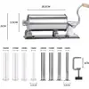 Máquina Embutidora de Salchichas Manual, Uso Comercial y Doméstico, Más Vendido Transfronterizo, Embutidora de Salchichas Manual de Acero Inoxidable 304, Herramienta Engrosada para Rellenar Salchichas