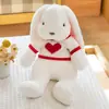 Muñeco de Conejo de Peluche Suave Lindo Orejas Largas Bufanda Suéter Conejito Muñeca Infantil