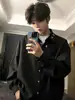 Nova Camisa Masculina Branca Bordada Estilo Chinês, Elegante e Cool, Camisa de Manga Longa para Primavera e Outono, Cardigã, Gola Lapela Escura, Atacado