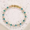 Pulseira de Zircônia de Alta Qualidade Cheia de Diamantes, Diagonais Quadradas Coloridas, Simples, Fashion e Personalizada, Nova para a Primavera de 2025