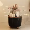 Caja de almacenamiento para brochas de maquillaje giratoria de escritorio para cosméticos, almacenamiento de labiales, tubo de almacenamiento a prueba de polvo, cubo de almacenamiento para tocador