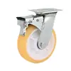 Rueda universal de 6 pulgadas rueda de alta resistencia rueda de carretilla de 5/8 de pulgada con freno dirección silenciosa rueda de goma para carne