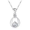 Colgante creativo de gota de plata S999, cadena de clavícula con trébol de cuatro hojas de plata esterlina, collar sencillo de estilo japonés y coreano para novia
