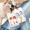 Fu Shan Mochila Gatito Camarón Frito Gatito Set de Tarjetas de Campus Cuerda Larga Tarjeta de Pecho Tarjeta Antiperdida Tarjeta de Comida Tarjeta de Trabajo de Metro Colgante del Cuello