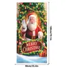 Qzbmt041-052 Cortina de Puerta Navideña Transfronteriza Decoración de Ancho de Puerta Papá Noel Decoración Festiva Banderín