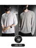 Camiseta de Manga Larga de Seda de Hielo para Hombre en Verano, Malla Holgada, Transpirable, de Secado Rápido, Protección Solar, Top Climatizado, Capa Base para Exteriores, Estilo Delgado