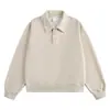 Sudadera con Capucha de Cuello Alto Gris Jaspeado Básico Manga Larga para Hombre Sencilla Media Botonadura Holgada Corta Casual Capa Base Ropa para Hombre
